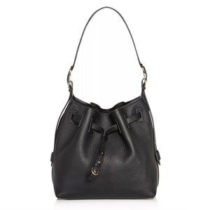 Salvatore Ferragamo Carla Pebbled Leather Bucket Bag